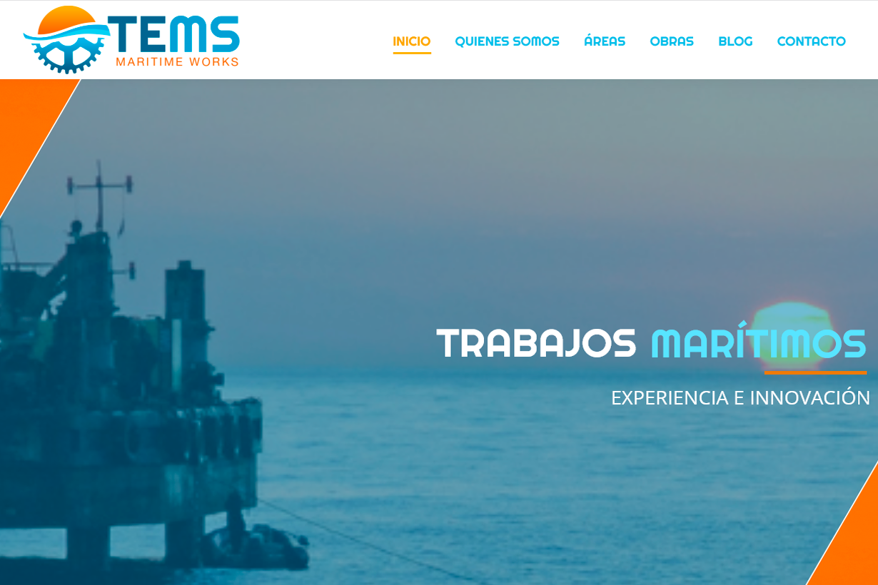 tems maritime works Diseño web Tems Maritime Works