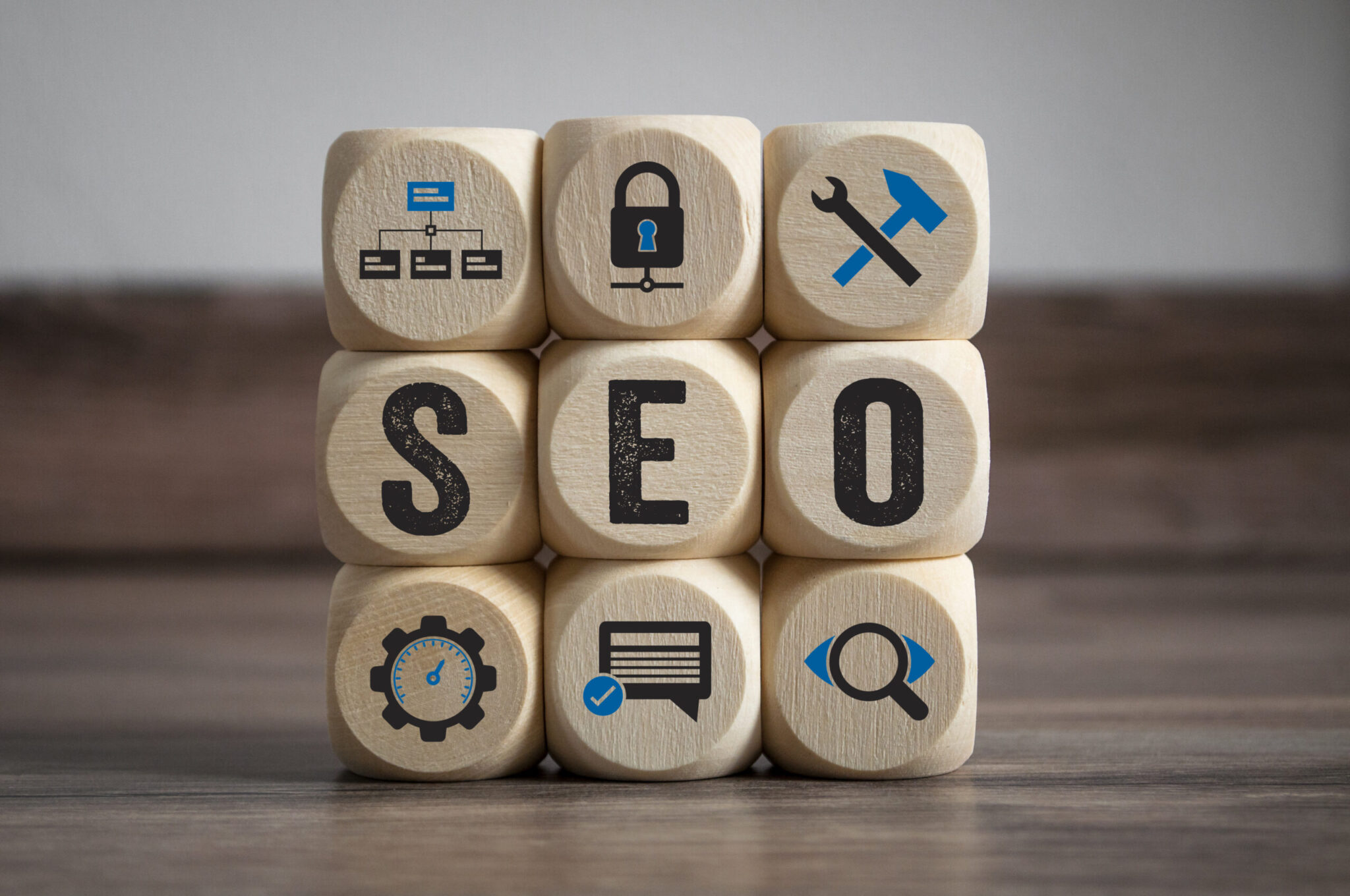 Würfel mit SEO Search Engine Optimization Los secretos del SEO al descubierto